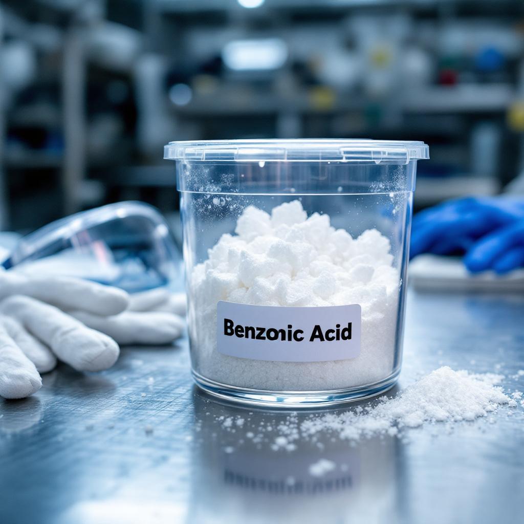 Acido benzoico en escamas